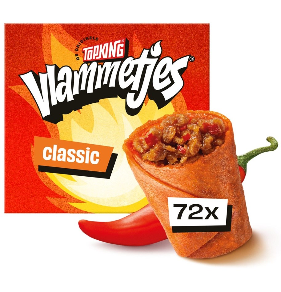 Topking Vlammetjes Classic Heet Gekruid 72st